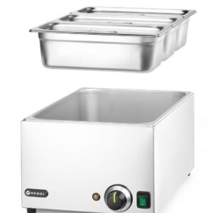 Komplekt: Bain-marie RANGER + 3x GN 1/3 koos kaanega, HENDI, GN (H)150mm, GN 1/1, 230V/1000W, 590x332x(H)242mm