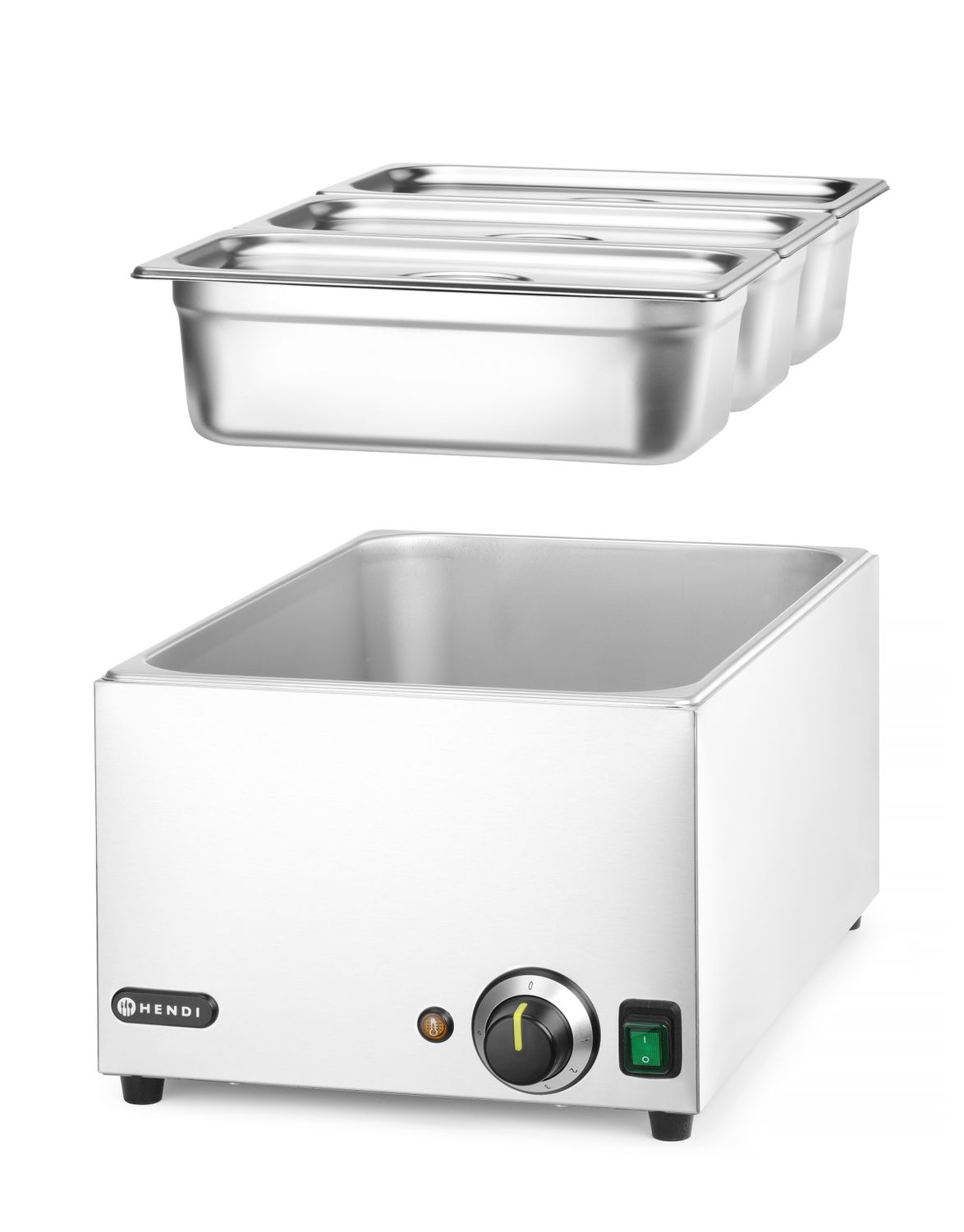 Komplekt: Bain-marie RANGER + 3x GN 1/3 koos kaanega, HENDI, GN (H)150mm, GN 1/1, 230V/1000W, 590x332x(H)242mm - Image 5