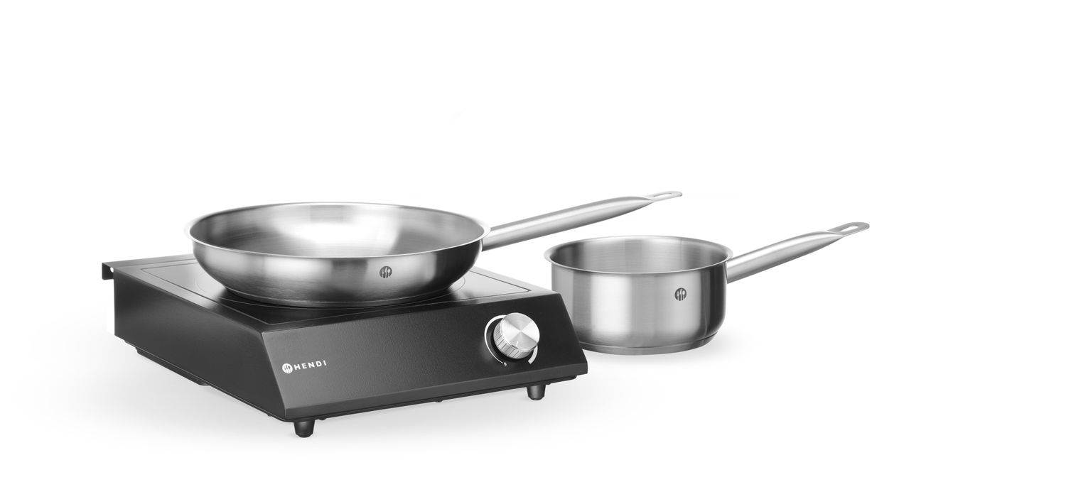 Komplekt: Induktsioonpliit 3500W + kastmepann + praepann, HENDI, Must, 230V/3500W, 320x395x(H)95mm - Image 8