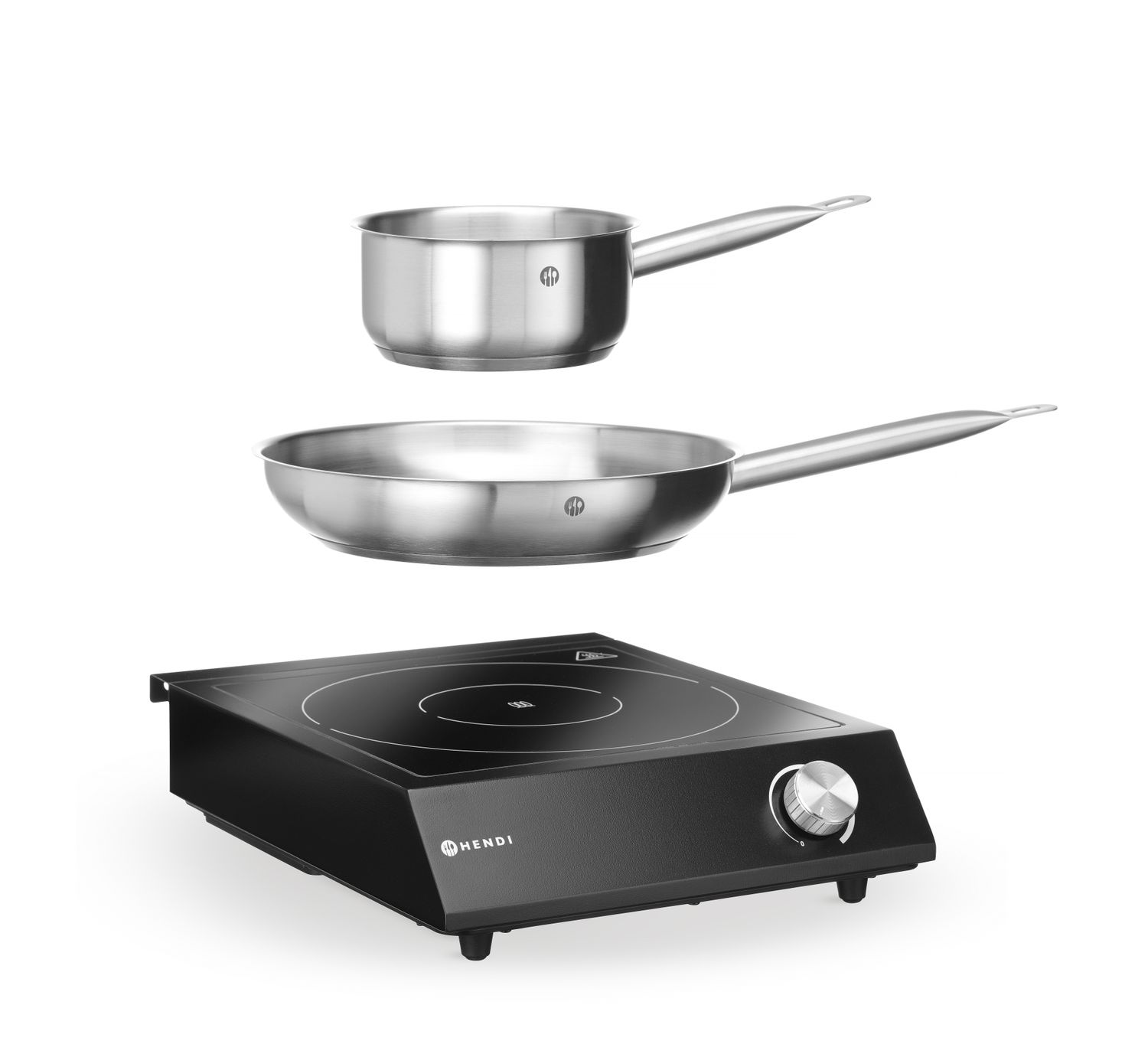 Komplekt: Induktsioonpliit 3500W + kastmepann + praepann, HENDI, Must, 230V/3500W, 320x395x(H)95mm - Image 9