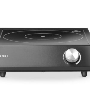 Komplekt: Induktsioonpliit 3500W + kastmepann + praepann, HENDI, Must, 230V/3500W, 320x395x(H)95mm