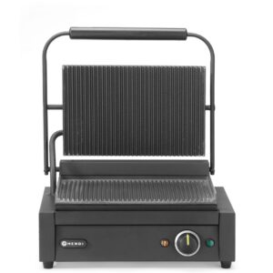 Kontaktgrill Panini, HENDI, Must, 230V/2200W, 430x375x(H)216mm