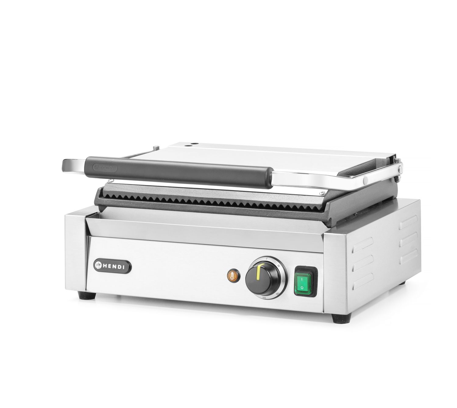 Contact grill Panini, HENDI, ribbed top and smooth bottom, 230V/2200W, 430x375x(H)216mm - Image 4