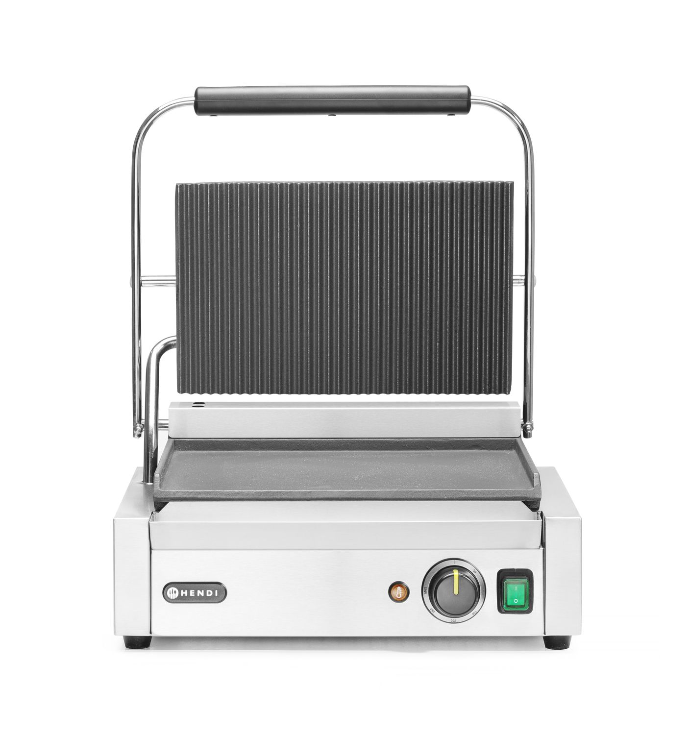 Kontaktgrill Panini, HENDI, sooneline ülemine ja sile alumine külg, 230V/2200W, 430x375x(H)216mm