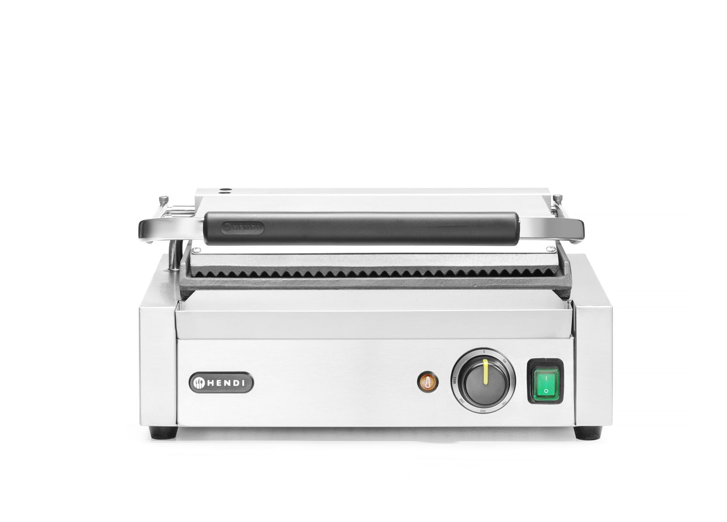 Contact grill Panini, HENDI, ribbed top and smooth bottom, 230V/2200W, 430x375x(H)216mm - Image 3