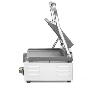 Contact grill Panini, HENDI, ribbed top and smooth bottom, 230V/2200W, 430x375x(H)216mm