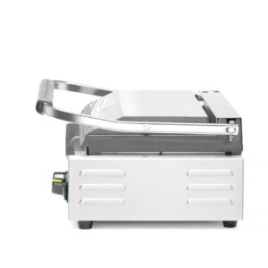 Contact grill Panini, HENDI, ribbed top and smooth bottom, 230V/2200W, 430x375x(H)216mm