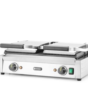 Contact grill - double version, HENDI, ribbed top and smooth bottom, 230V/3600W, 570x375x(H)216mm