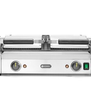 Contact grill - double version, HENDI, ribbed top and smooth bottom, 230V/3600W, 570x375x(H)216mm