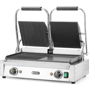 Contact grill - double version, HENDI, half smooth, half ribbed, 230V/3600W, 570x375x(H)216mm