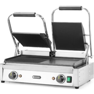 Contact grill - double version, HENDI, half smooth, half ribbed, 230V/3600W, 570x375x(H)216mm