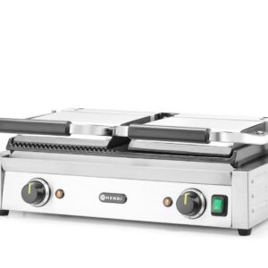 Contact grill - double version, HENDI, half smooth, half ribbed, 230V/3600W, 570x375x(H)216mm