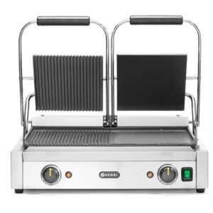 Contact grill - double version, HENDI, half smooth, half ribbed, 230V/3600W, 570x375x(H)216mm