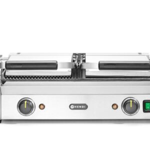 Contact grill - double version, HENDI, half smooth, half ribbed, 230V/3600W, 570x375x(H)216mm