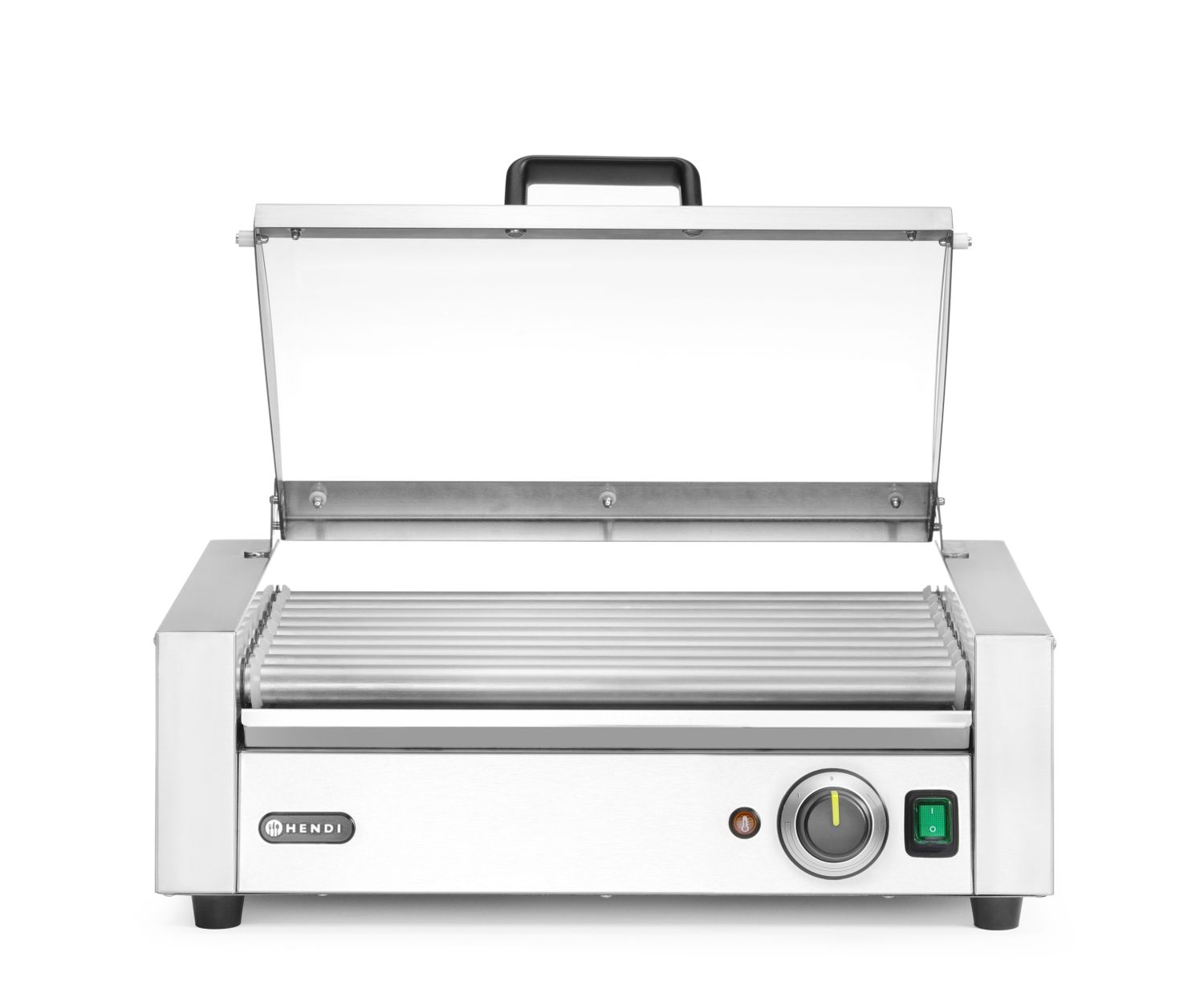 Vorstide rullgrill, 1-tsooniline energiasäästliku kattega, HENDI, 230V/790W, 566x450x(H)259mm