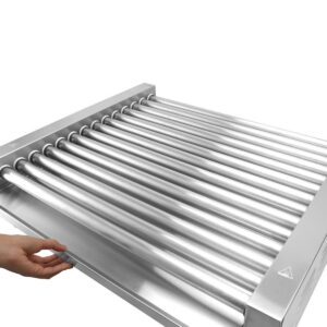 Vorstide rullgrill XL - 2 tsooni, HENDI, Hõbedane, 230V/2000W, 732x590x(H)168mm, Ristkülikukujuline