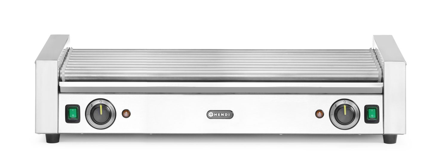Vorstide rullgrill XL - 2 tsooni, HENDI, Hõbedane, 230V/2000W, 732x590x(H)168mm, Ristkülikukujuline