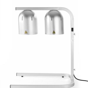 Kaheosaline lamp toidu hoidmiseks soojana, HENDI, Hõbedane, 230V/500W, 453x360x(H)790mm