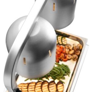 Kaheosaline lamp toidu hoidmiseks soojana, HENDI, Hõbedane, 230V/500W, 453x360x(H)790mm