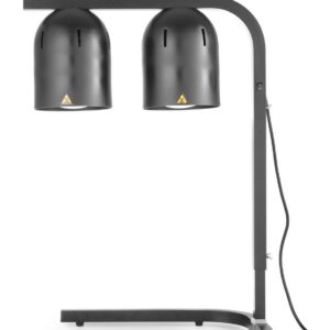 Kaheosaline lamp toidu hoidmiseks soojana, HENDI, Must, 230V/500W, 453x360x(H)790mm