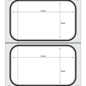 Tray sealer matrix, HENDI, 2x container 178x113 mm