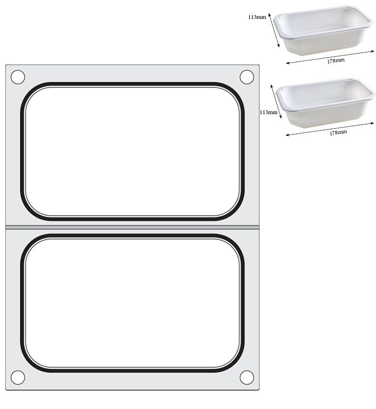 Tray sealer matrix, HENDI, 2x container 178x113 mm - Image 3