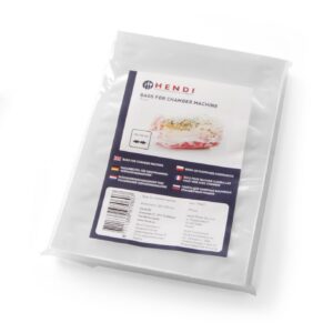 Vacuum packing bags, for chamber vacuum packing machines, HENDI, 100 pcs., 230x160mm