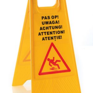 Hoiatav põrandamärk "Tähelepanu! Libe põrand", HENDI, 300x460x(H)615mm