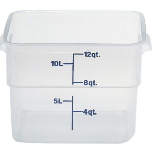 CamSquare transparent polypropylene food storage container., Cambro, Camsquare, 11.4 L, 11,4L, Transparent, 256x310x(H)210mm