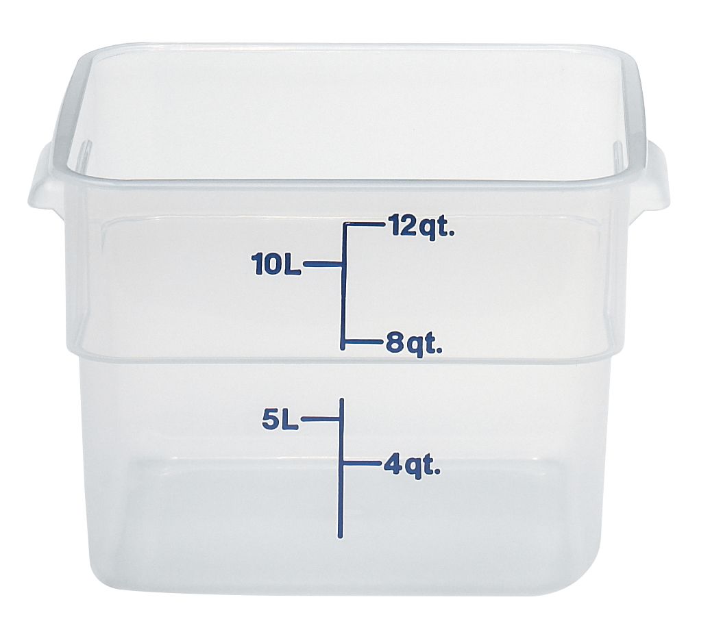CamSquare läbipaistev polüpropüleenist konteiner söökidele, Cambro, Camsquare, 11,4 l, 11,4L, Läbipaistev, 256x310x(H)210mm