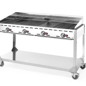 Green Fire 4 põletiga, HENDI, Profi Line, ratastega alusel, Helehall, 22kW, 1400x612x(H)825mm
