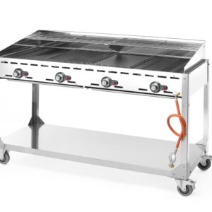 Green Fire 4 põletiga, HENDI, Profi Line, ratastega alusel, Helehall, 22kW, 1400x612x(H)825mm
