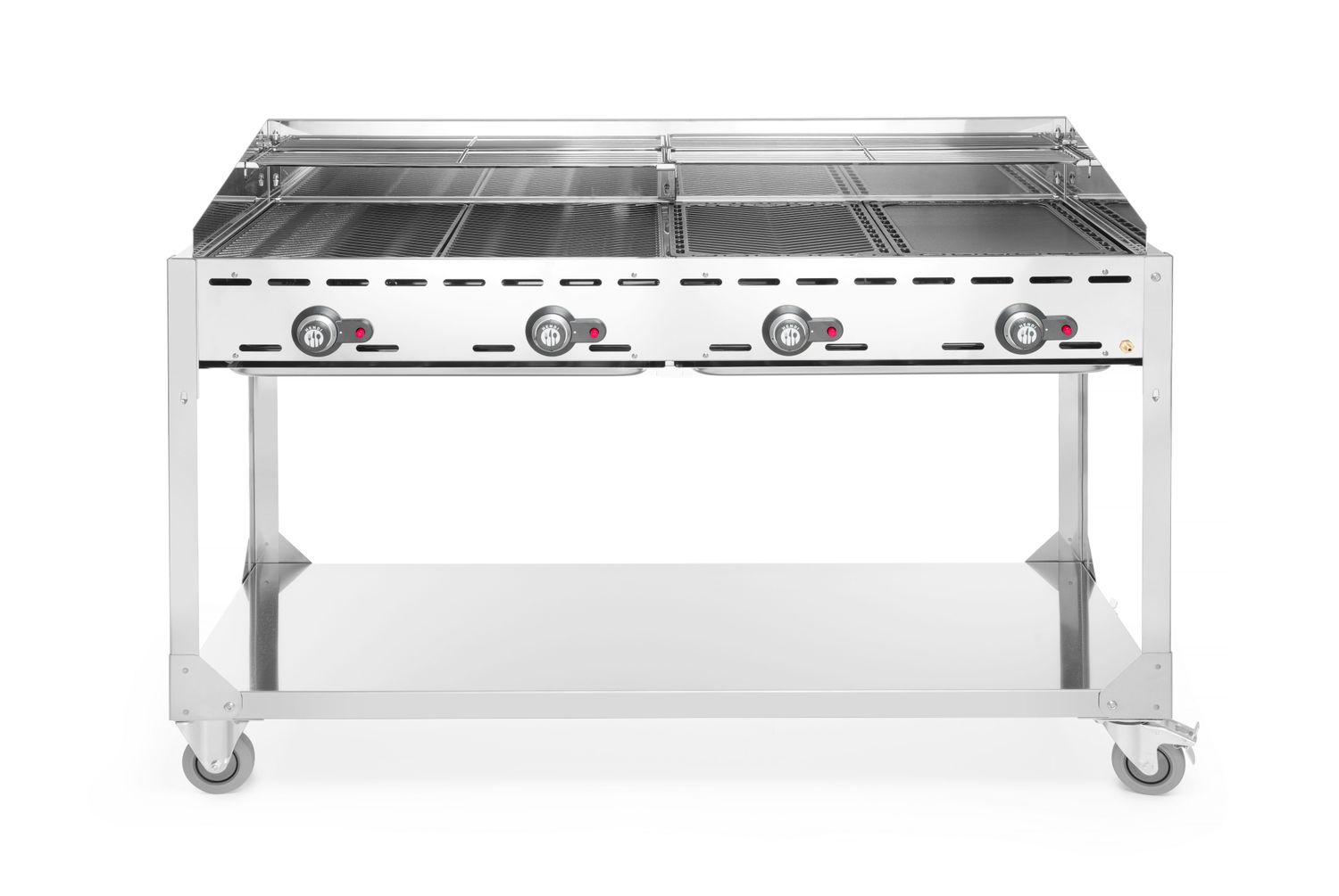 Green Fire 4 põletiga, HENDI, Profi Line, ratastega alusel, Helehall, 22kW, 1400x612x(H)825mm