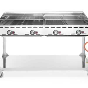 Green Fire 4 põletiga, HENDI, Profi Line, ratastega alusel, Helehall, 22kW, 1400x612x(H)825mm