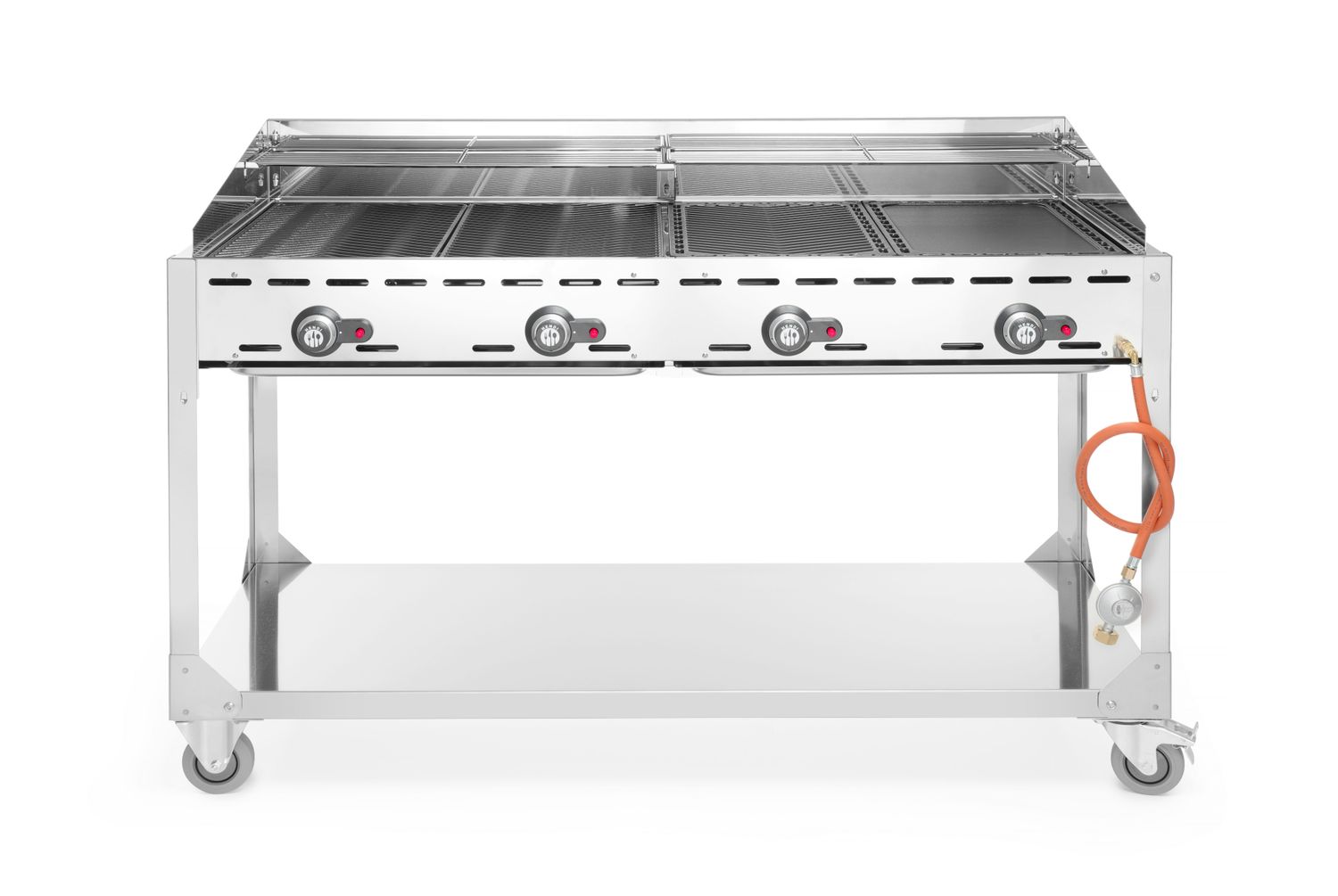 Green Fire 4 põletiga, HENDI, Profi Line, ratastega alusel, Helehall, 22kW, 1400x612x(H)825mm