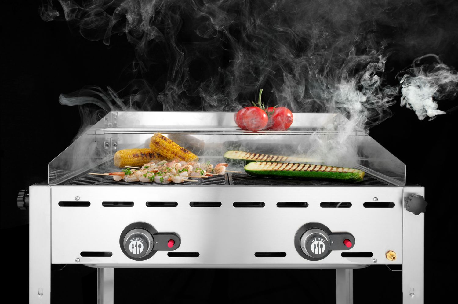 Green fire 2 põletiga, HENDI, Profi Line, 2x GN 1/1 grillresti, 11,6kW, 740x612x(H)825mm - Image 4