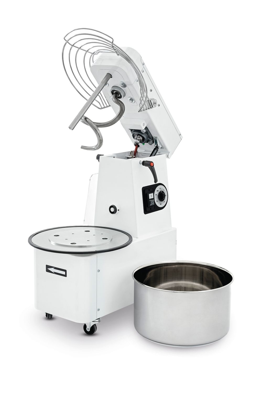 Spiraalmikser eemaldatava kausiga – 10 l, Prismafood, 35 kg/h, 10L, 230V/370W, 380x600x(H)645mm