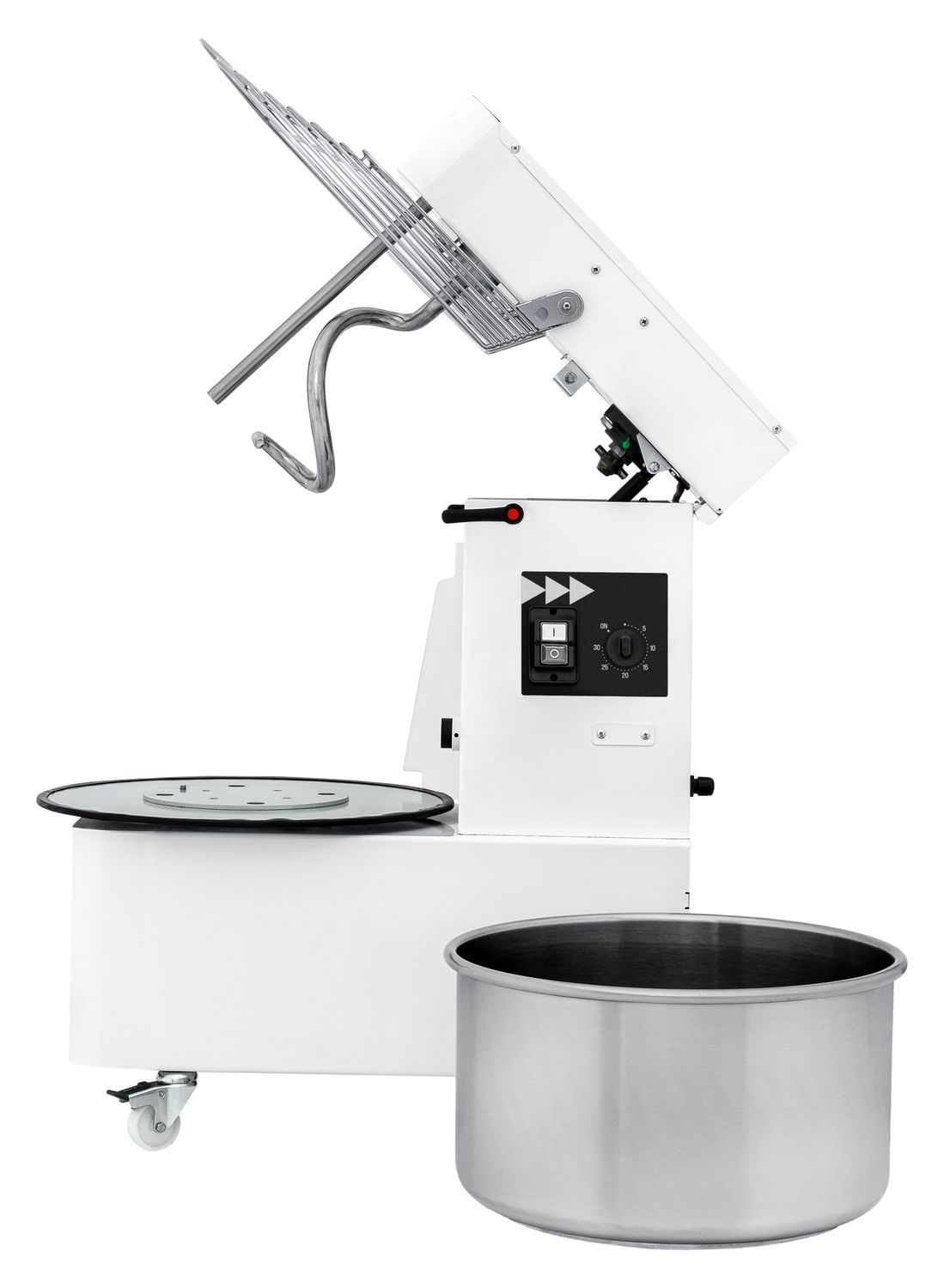 Spiraalne taignasegamismasin eemaldatava taignasegamisanumaga - 20 L, Prismafood, 56 kg/h, 22L, 400V/750W, 390x670x(H)735mm