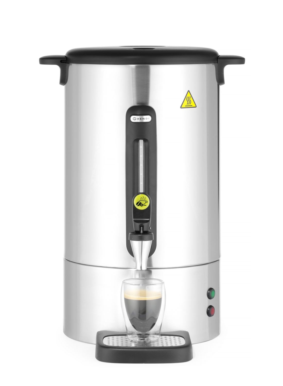 Perkolaator UNIQ, HENDI, designed by Robert Bronwasser, 14L, Hõbedane, 230V/1750W, 357x380x(H)502mm