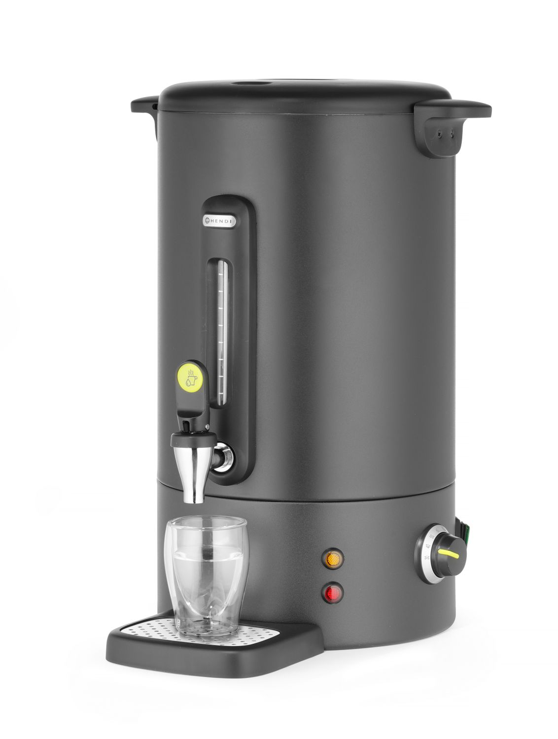 Kuumade jookide keetel UNIQ, HENDI, designed by Robert Bronwasser, 16L, Must, 230V/1650W, 357x380x(H)502mm