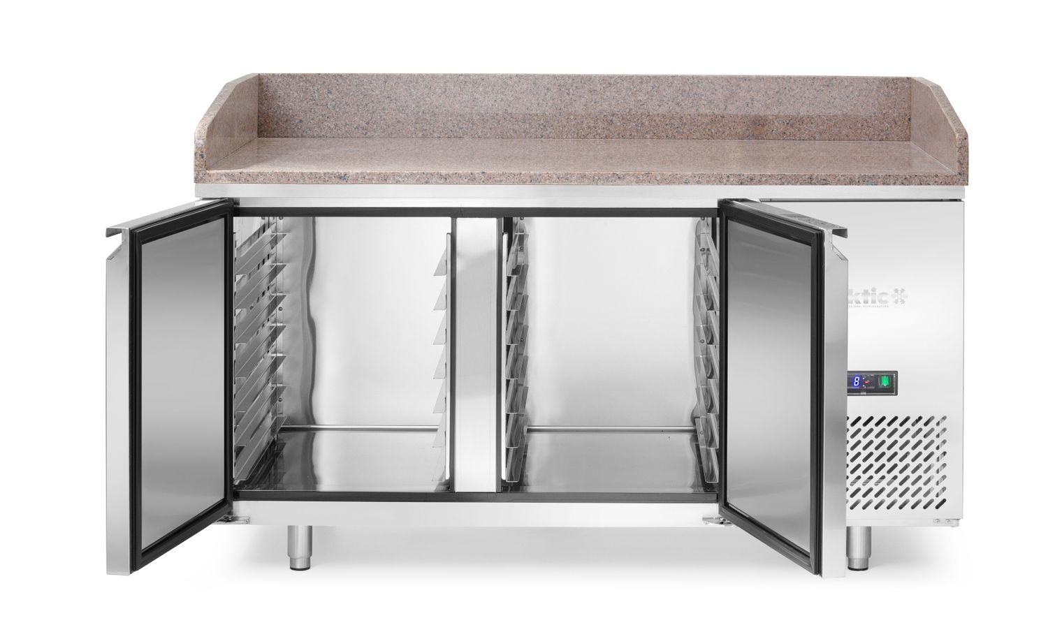 Pizzajahutuslaud graniidist tööpinna ja 2 uksega, Arktic, 250L, Graniit, 230V/250W, 800x1510x(H)1050mm - Image 3