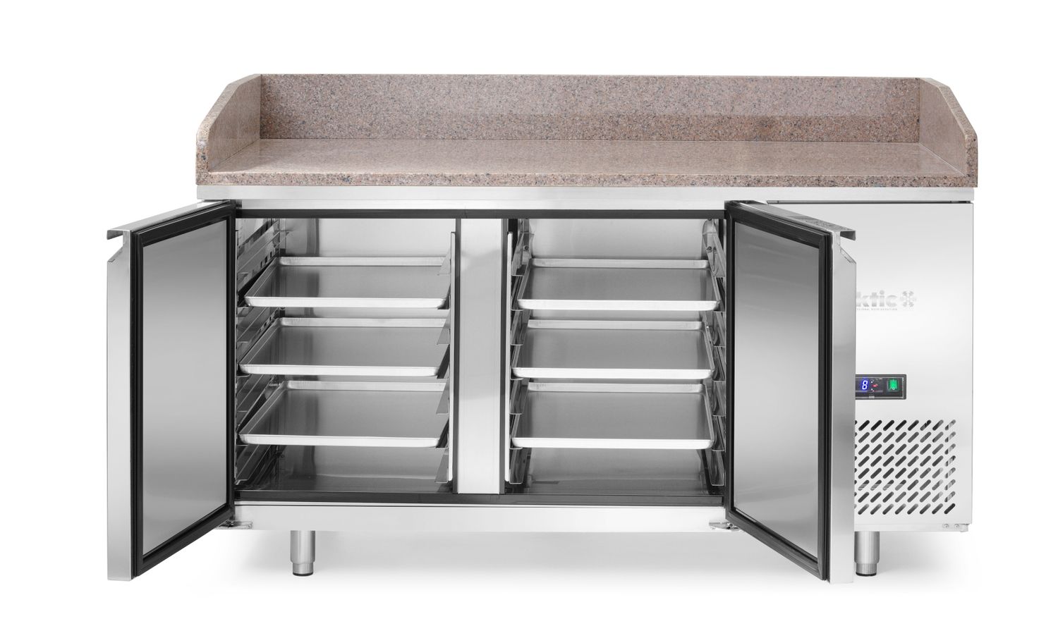 Pizzajahutuslaud graniidist tööpinna ja 2 uksega, Arktic, 250L, Graniit, 230V/250W, 800x1510x(H)1050mm - Image 4