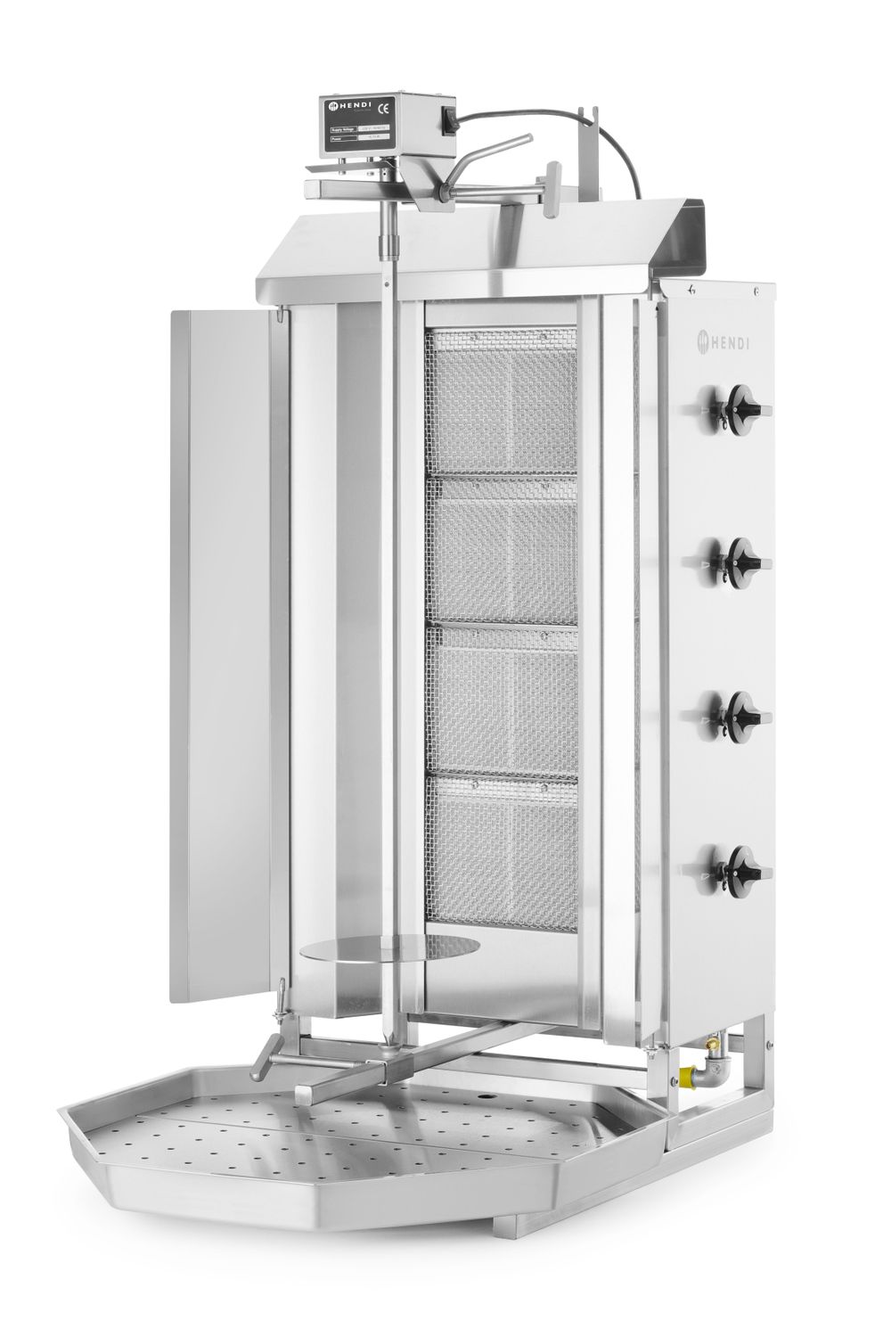 Gaasi kebabi grill, HENDI, Profi Line, 230V/16W, 13kW, 735x745x(H)1110mm
