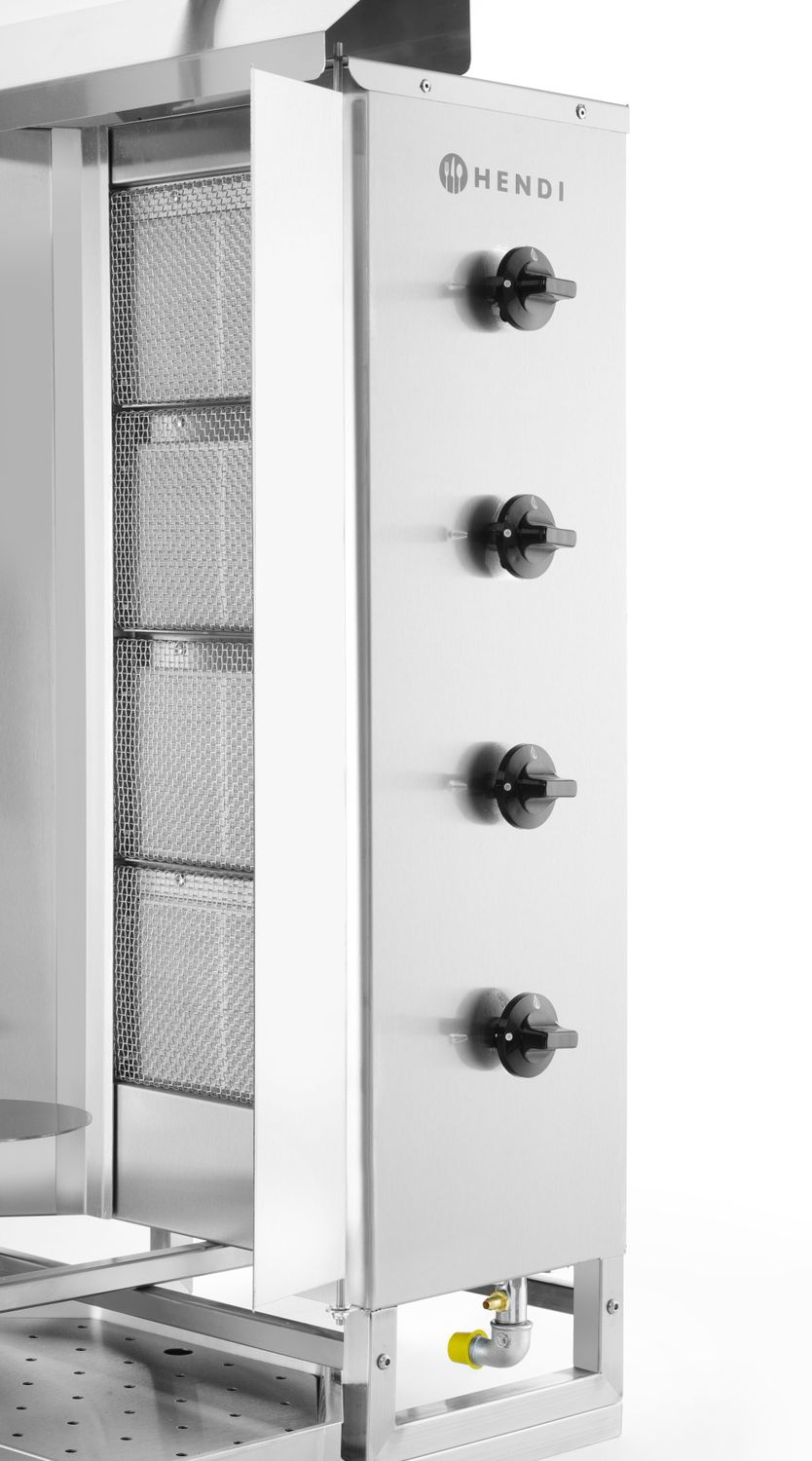 Gaasi kebabi grill, HENDI, Profi Line, 230V/16W, 13kW, 735x745x(H)1110mm - Image 4