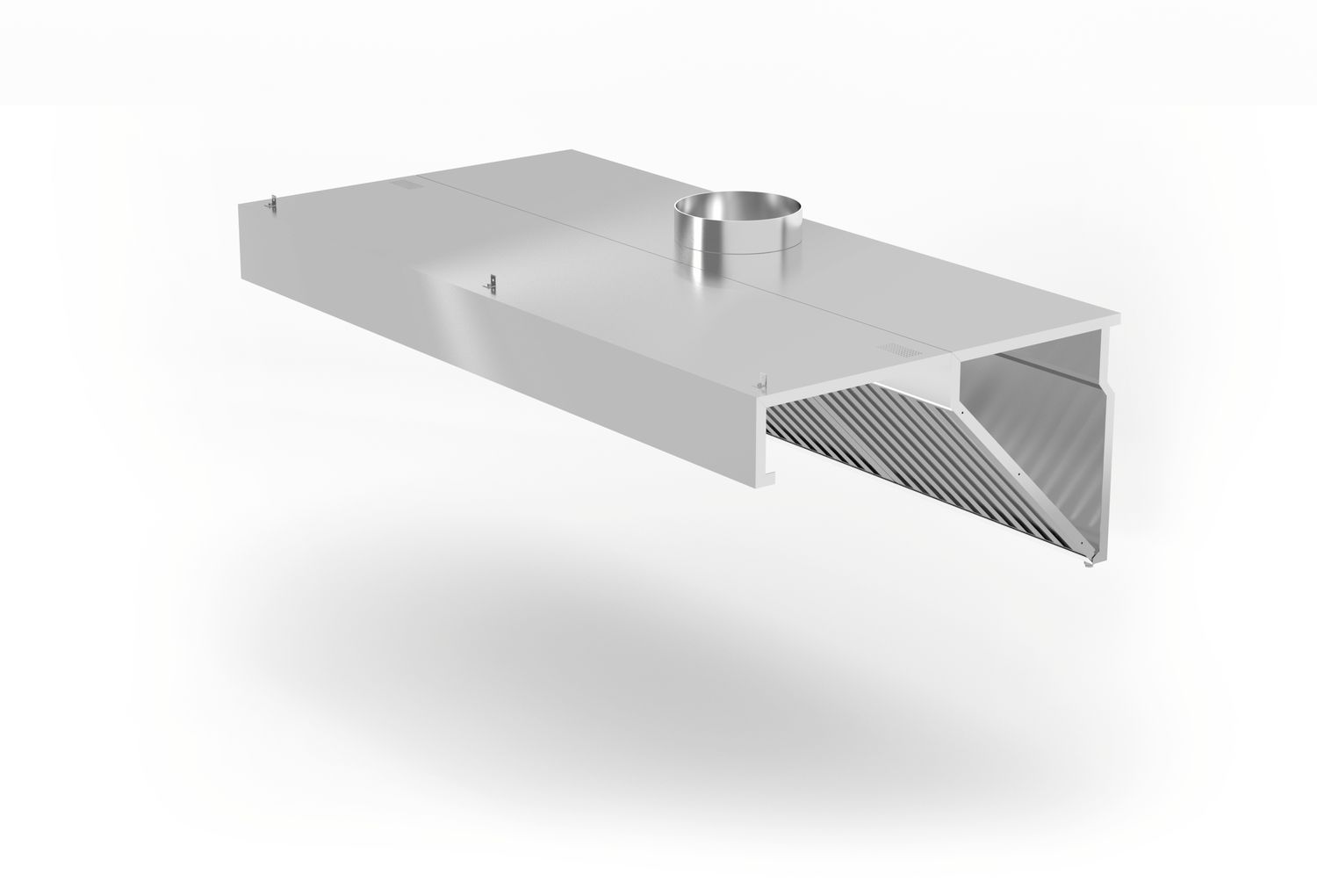 Seinale paigaldatav väljatõmbekollektor, nurga all, HENDI, Profi Line, LED-valgustusega, 1200x700x(H)450mm