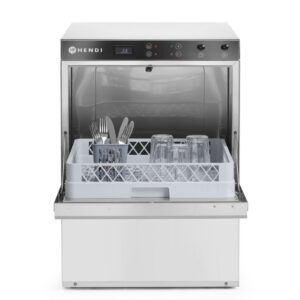 Nõudepesumasin 50x50, HENDI, Budget Line, pesuvahendi dosaatori ja tühjenduspumbaga, 230V/3600W, 600x570x(H)830mm