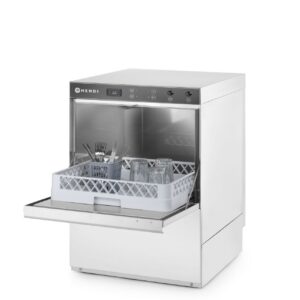 Nõudepesumasin 50x50, HENDI, Budget Line, pesuvahendi dosaatori ja tühjenduspumbaga, 230V/3600W, 600x570x(H)830mm