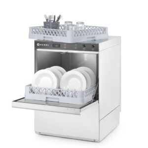 Nõudepesumasin 50x50, HENDI, Budget Line, pesuvahendi dosaatori ja tühjenduspumbaga, 230V/3600W, 600x570x(H)830mm