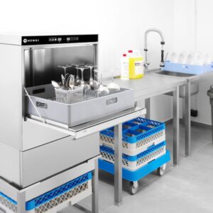 Klaasi pesumasin 40x40 - elektrooniliselt juhitav klaasipesumasin, HENDI, Kitchen Line, 230V/2800W, 470x510x(H)710mm