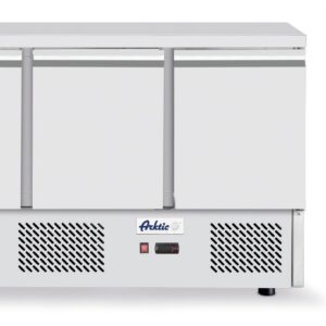 Kõrgendiga ja graniidist lauaplaadiga külmlaud pitsa jaoks, 3 uksega, Arktic, 254L, 230V/400W, 700x1400x(H)943mm